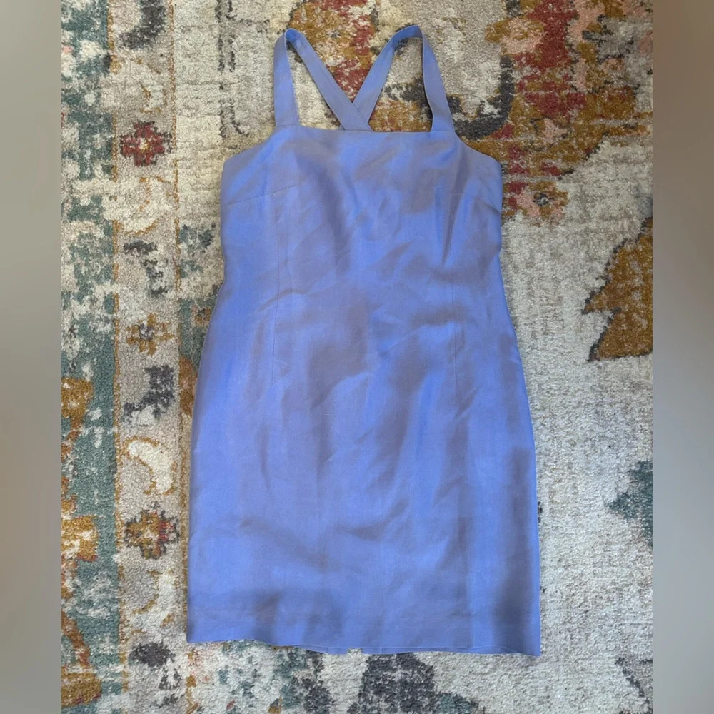 100% silk vintage Ann Taylor lilac periwinkle dress